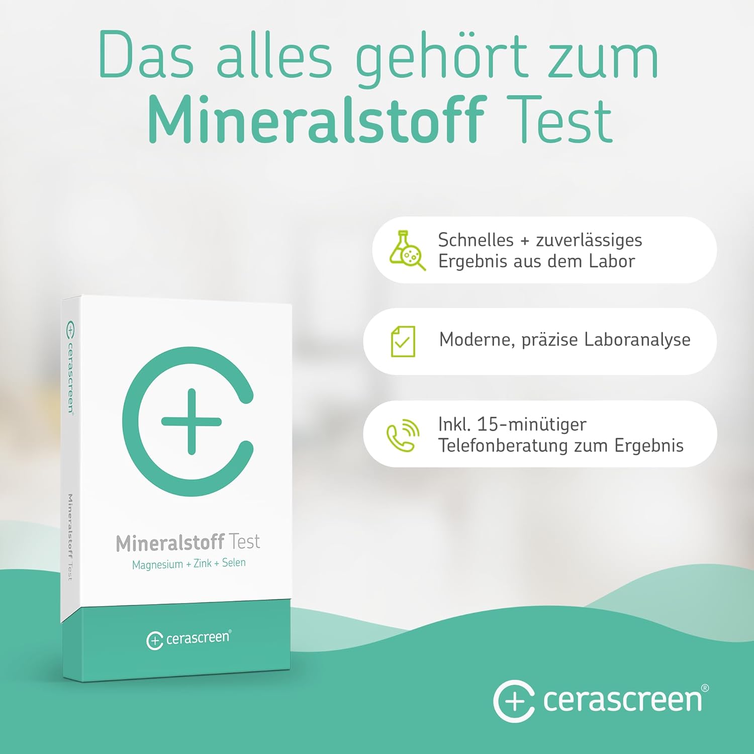 Magnesium Komplex mit B6 & Zink – CERASCREEN Mineral Test - Minerals Magnesium, Zinc & Selenium Test Quickly & Easily from Home | Micronutrient Analysis | Professional Laboratory – Bild 2