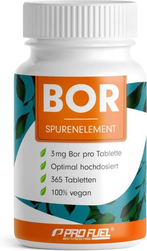 Magnesium Komplex mit B6 & Zink – Boron Tablets 365 x with 3 mg Boron Made of High-Quality Borax (Sodium Borate) - Optimal High Dose - Laboratory Tested with Certificate - Non-Essential Trace Element - Annual Supply - 100% Vegan