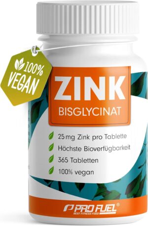 Magnesium Komplex mit B6 & Zink โ Hochdosierte Zinc Tablets Premium Quality | Zinc with the lack of Prevention and symptoms and Fighting with Zinc to Gcycinat | Immune System to Strengthen, Skin Repair Profuel Zinc Carbon Battery, 50/60 Vegan Tablets