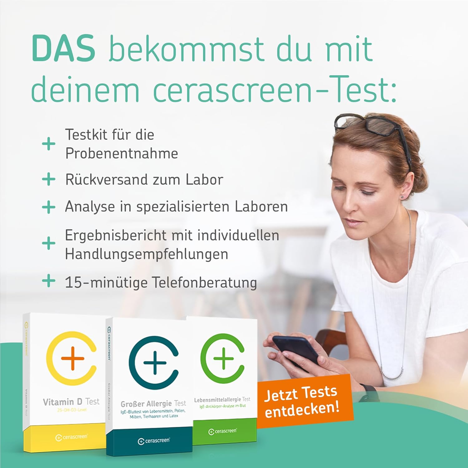Magnesium Komplex mit B6 & Zink – CERASCREEN Mineral Test - Minerals Magnesium, Zinc & Selenium Test Quickly & Easily from Home | Micronutrient Analysis | Professional Laboratory – Bild 5