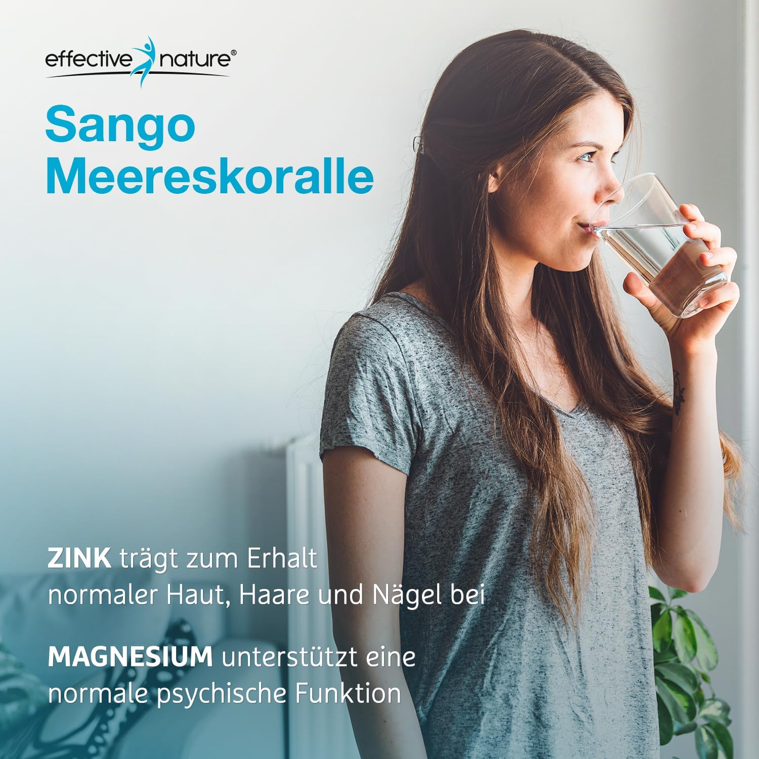 Magnesium Komplex mit B6 & Zink – effective nature - Sango sea coral + zinc and silicon - 120 vegan capsules - with calcium and magnesium in the ideal ratio - high dose and without additives – Bild 5