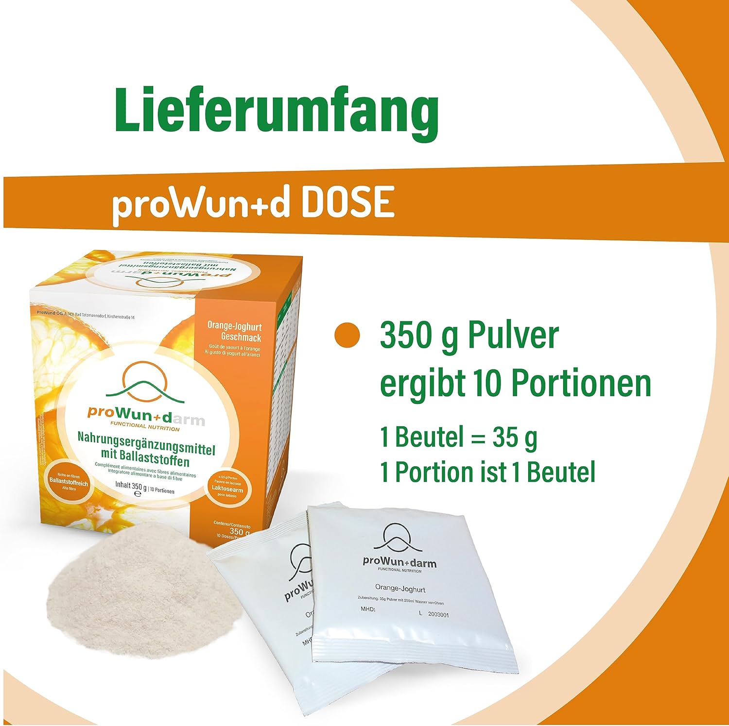 Magnesium Komplex mit B6 & Zink – Prowund – Food Supplement 14 Sachets in Folding Box – Bild 5