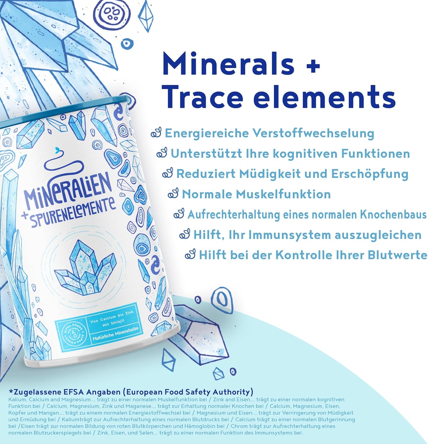 Magnesium Komplex mit B6 & Zink – Minerals & Trace Elements - Potassium, Calcium, Magnesium, Zinc, Iron, Boron, Selenium, Molybdenum, Manganese, Copper, Iodine, Chrome - Optimal Bioavailability - 45 Days Supply - 450 g Powder – Bild 5