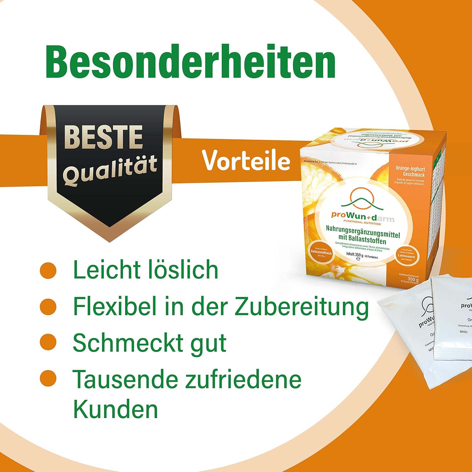 Magnesium Komplex mit B6 & Zink – Prowund – Food Supplement 14 Sachets in Folding Box – Bild 4