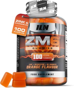 Magnesium Komplex mit B6 & Zink โ ZM6 Gummies - High Dose Zinc Magnesium Gummy Bears - 100 Vegan Gummies (Orange Flavour) - Zinc Citrate and Magnesium Citrate - Dietary Supplement for Men and Women