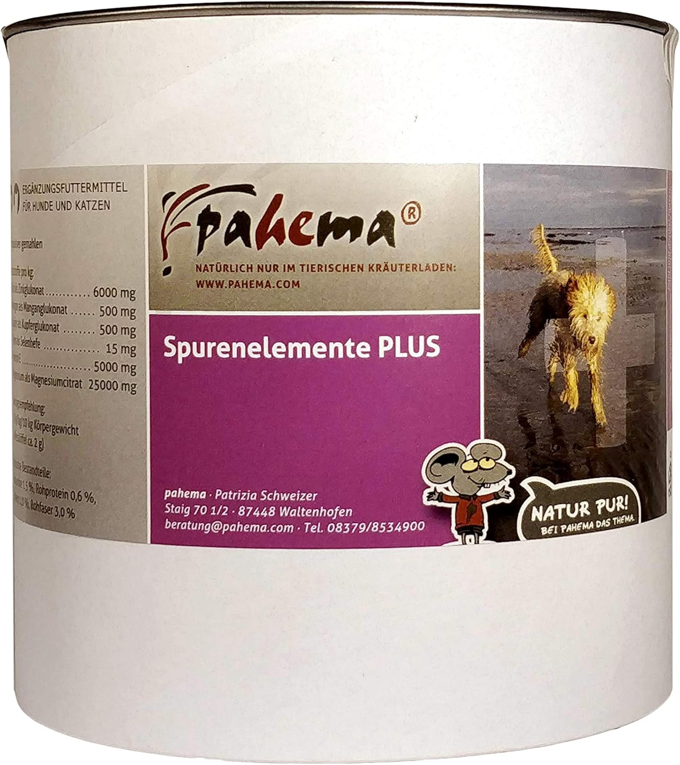 Magnesium Komplex mit B6 & Zink – Trace Elements Plus for Dogs and Cats with Zinc, Copper, Manganese, Selenium, Vitamin E + Magnesium (125 g)