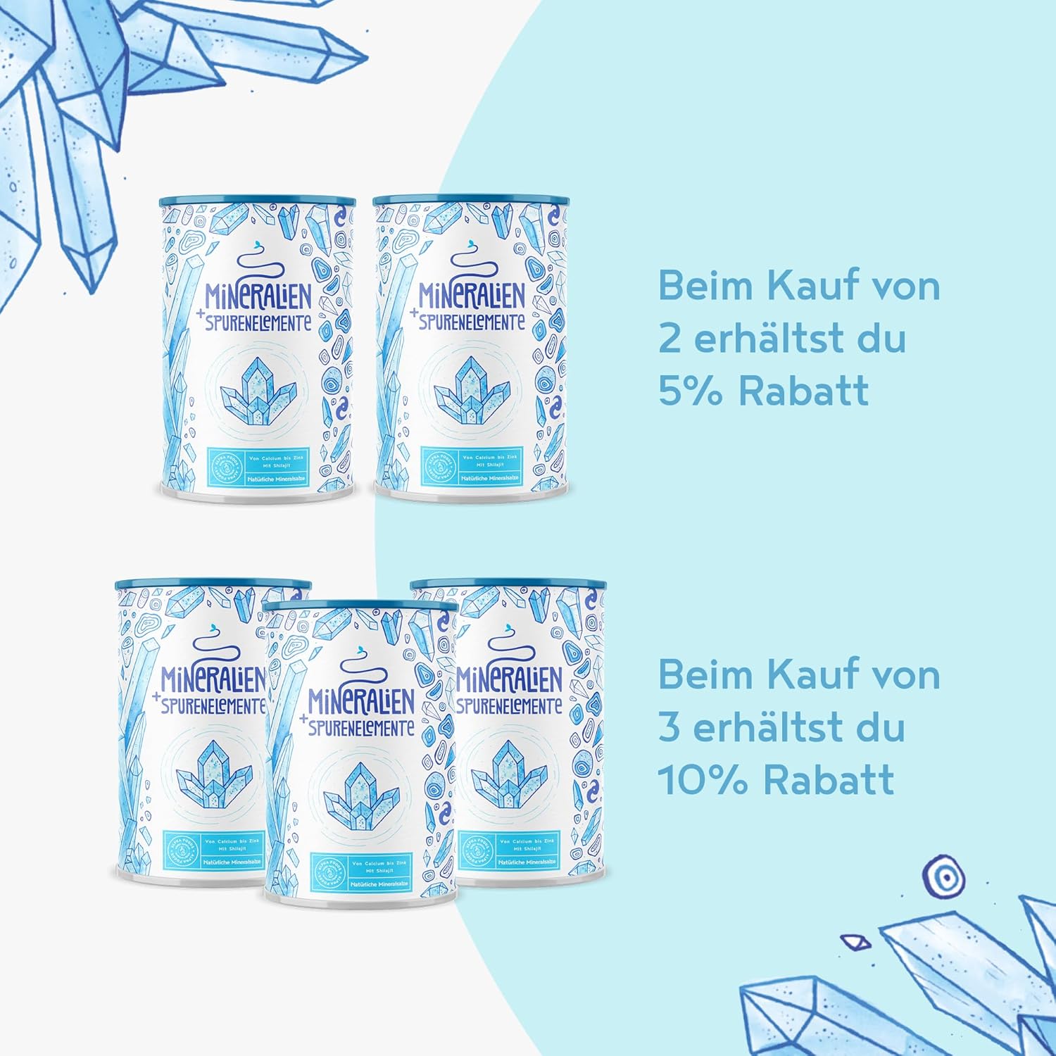 Magnesium Komplex mit B6 & Zink – Minerals & Trace Elements - Potassium, Calcium, Magnesium, Zinc, Iron, Boron, Selenium, Molybdenum, Manganese, Copper, Iodine, Chrome - Optimal Bioavailability - 45 Days Supply - 450 g Powder – Bild 11